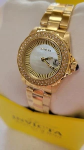 Invicta Angel Swiss Ronda 585 Caliber Women's Watch MOP Dial 30mm, Gold 28444 - Picture 1 of 8