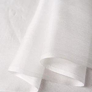 Silk Pongee 45" Wide Natural White Real Silk Habotai Sheer Wedding Scarf Fabric - Picture 1 of 7