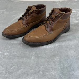 Allen Edmonds Boots Mens Size 13 D Brown Leather Cascade Moc Toe Made USA 6144 - Picture 1 of 12