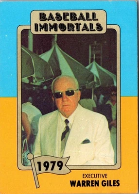 1980 SSPC HOF Warren Giles #167  Baseball Card - Image 1 of 2