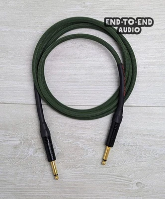 MOGAMI W2524 Guitar Instrument Cable | NEUTRIK 1/4" Plugs | Nickel Gold Strt RA - Image 1 of 4