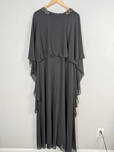 Armine Kleid Damen 48 Perlen Kragen Maxi Abendkleid Schmetterlingsärmel elegant - Bild 1 von 9