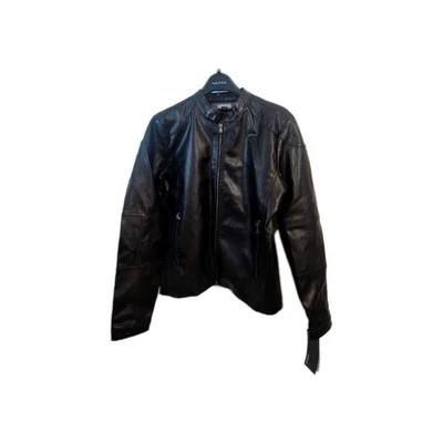 KENNETH COLE REACTION Hombre Chaqueta de Cuero Sintético Negra Pequeña Abrigo Nuevo Invierno Foto 1 de 4