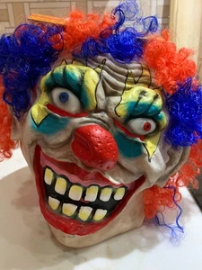 Spooky Village Kreepy Klowns Adult Mask – Blue & Red Curly Hair – 2014 – NEW - Picture 1 of 4