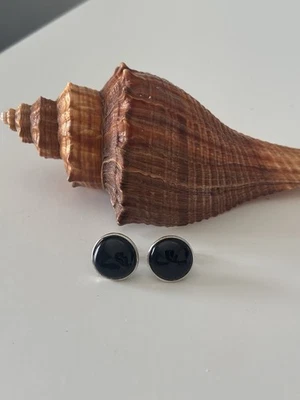 Orecchini In Pietra Onice , Orecchini In Argento 925 , Orecchini A Farfallina  - Immagine 1 di 3