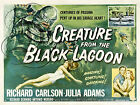 Plaque Alu Reproduisant Une Affiche Cinema Creature From The Black Lagoon 1954