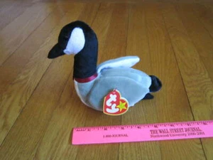 Vintage TY Beanie Baby "Loosy The Goose" 1998 Retired Red Oval Tag/Errors - Picture 1 of 10