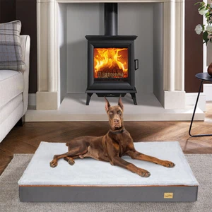 Orthopedic Foam Dog Bed Waterproof Pet Dog Crate Stunning Jumbo Mattress NonSlip - Picture 1 of 17