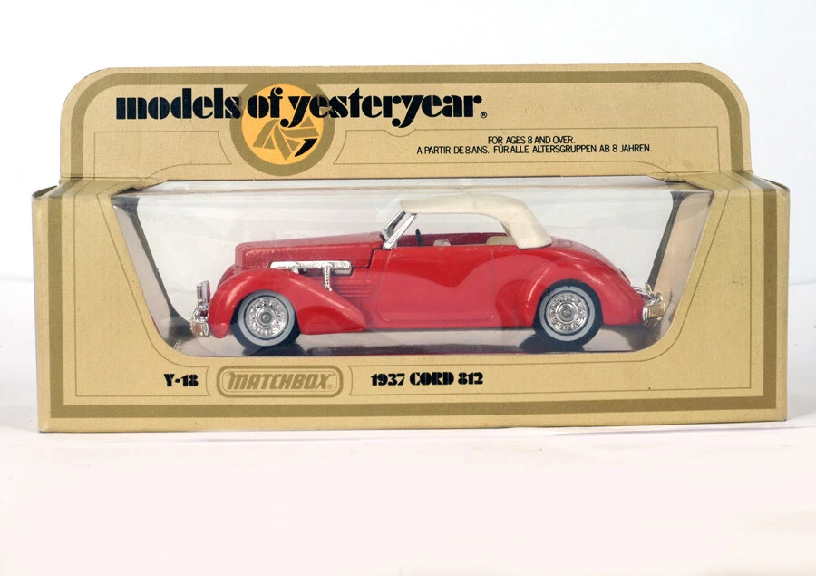 MATCHBOX Y-18 LESNEY 1978 1:35 1/35 , 1937 CORD 812 - RED / WHITE ORIGINAL BOXED - Image 1 of 1