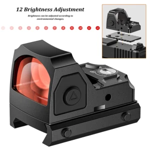 Mini RMR Reflex Red Dot Sight Shake Awake Optic Sight 2 MOA for Rifles Pistols - Picture 1 of 13