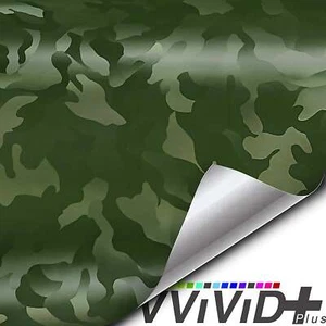 VVivid 2022 VVivid+ Army Green Stealth Camo Vinyl Car Wrap Film | V502 - Picture 1 of 4