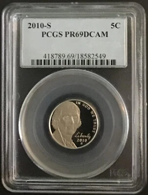 2010-S JEFFERSON NICKEL - PR69 DCAM! - Image 1 of 2