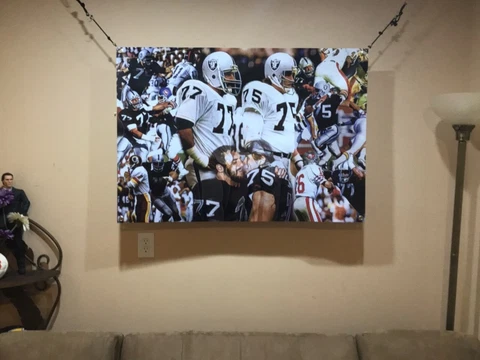 BIG 44x31 Lyle Alzado Howie Long vinyl POSTER Oakland Raiders al davis man cave Cover