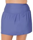 Raisins Curve Womans Plus Size Banded Grey Swim Skirt Bottom Tummy Control 14W