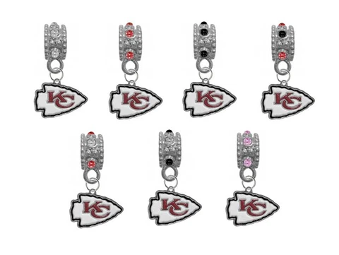 Kansas City Chiefs Football European Rhinestone Charm for Bracelet Necklace Bead Cover