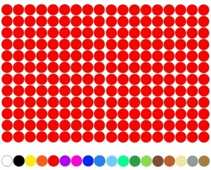 3600 Points de Colle 5mm Cercle Rouge Point Auto-Adhésif Autocollant L Marquage - Photo 1/2