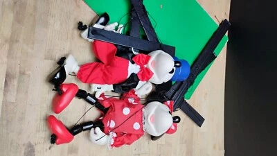 Marionetas Mickey y Minnie Disney de colección raras - 11" de alto Foto 1 de 4