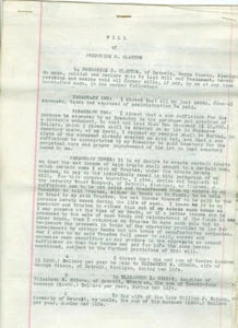 ESTATE WILL FRED CLAYTON - DETROIT, MI - Picture 1 of 1