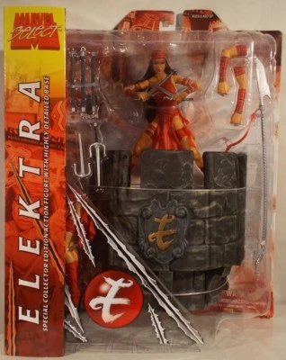Figura y base de exhibición Marvel Select Elektra Daredevil Netflix Diamond Select Foto 1 de 2