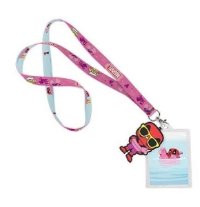 Funko Pop! Marvel Deadpool GameStop Exclusive Pink Keychain & 4 Buttons NEW - Picture 1 of 2