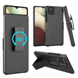 For Samsung Galaxy A15 A14 A13 A23 A53 A10E Phone Case Kickstand Belt Clip Cover - Picture 1 of 9