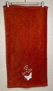 Vintage Ames Hand Towel Orange with Butterfly MCM Mid-Century Modern Retro Mod - Picture 1 of 6
