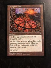 MTG Visions Rare Magma Mine, M-NM Card Magic 1996
