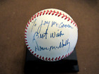 DAVE MCNALLY BEST WISHES 2 X WSC ORIOLES SIGNED AUTO VINTAGE OAL BASEBALL JSA