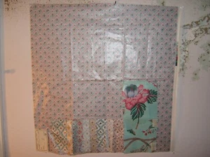 Duralee, Large Floral, Glazed Cotton Chintz, Remnant, 25" W X 25" L, Clr Azure - Picture 1 of 2
