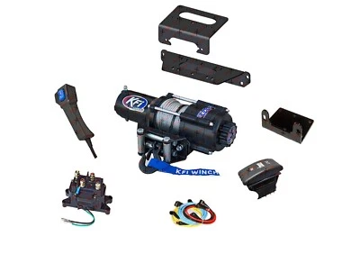 Polaris Ranger XP 1000 Winch and Mount Plate Kit 2018-2024 4500 lbs KFI UTV - Image 1 of 4