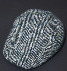 STETSON Hat Flat Driver Cap Mens EXTRA LARGE Wool Herringbone Duckbill Celebrity - Picture 1 of 21