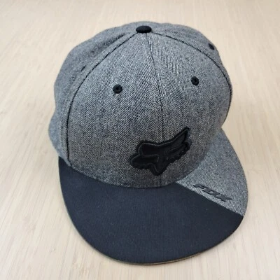 Boné Snapback Fox Racing Lã Cinza Espinha de Arenque OSFA - Imagem 1 de 4