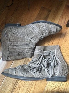 NWOT Free people Distressed Leather ankle boots Booties 36 6 5.5 - Picture 1 of 3
