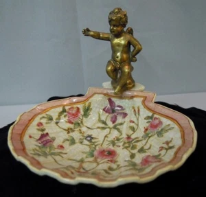 Coupelle porte-Savon Figurine Bebe Ange Style Art Deco Style Art Nouveau Porcela - Imagen 1 de 4