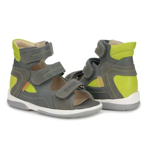 Memo Michael Boys' Toddler Corrective Orthopedic High-Top AFO Leather Sandal - Picture 1 of 22