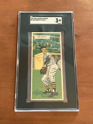 1955 TOPPS DOUBLE HEADER BOB KENNEDY & "WINDY" McCALL #87/88 SGC 3 VG  - Image 1 of 3