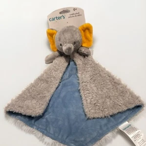 《NEW》Carter's Cuddle Plush Gray Elephant Security Blanket Lovey, 14"x14 - Picture 1 of 8