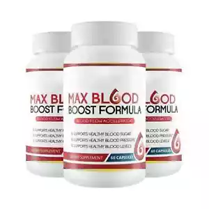3-Pack Max Blood Boost Formula- Natural Blood Sugar Supplement - 180 Capsules - Picture 1 of 3