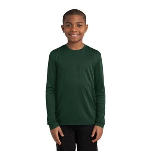 Sport-Tek YST350LS Youth Long Sleeve Performance Moisture Wicking Gym T-Shirt - Picture 1 of 26