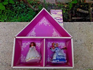 vintage cardboard dollhouse