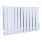 1800W Electric Wall Mounted Oil Filled Heater Themostat Radiator Slim with Timer