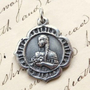 St Kateri Tekakwitha - Sterling Silver Antique Replica - Picture 1 of 2