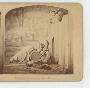 Eavesdropper Dropped Comic Genre G.H. Aldrich Stereoview - Picture 1 of 3