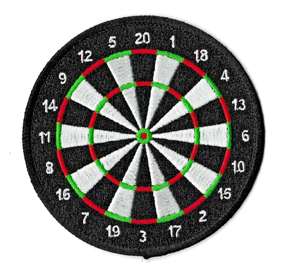 Écusson patche cible fléchettes jeux bar darts thermocollant patch brodé Rond