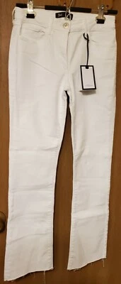 Pantalones de mezclilla recortados 3x1 para mujer WHITE TEAR W25 corte bota medio - talla 27 Foto 1 de 4