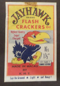 * Jayhawk Brand Firecracker Pack Label - as pictured - Fireworks
