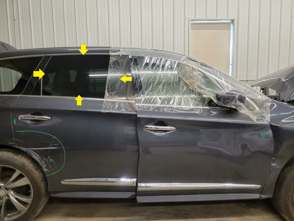 Infiniti JX35 2013 pasajero derecho privacidad puerta trasera ventana de vidrio solamente Foto 1 de 1