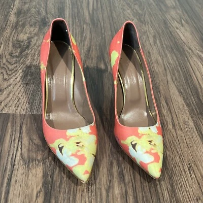 Zapatos de salón Tabitha Simmons para mujer florales rosa satinado talla 37 Foto 1 de 4