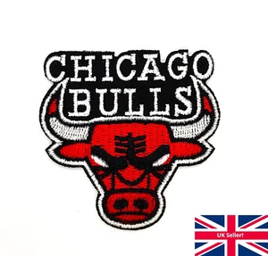 Iron Sew On CHICAGO BULLS Patch Embroidered Cloth Badge Basketball Sport Patches - Picture 1 of 5