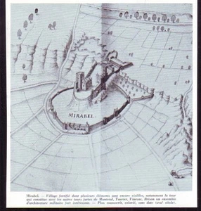 1968  --  PLAN DE MIRABEL AU XVIIe SIECLE   Z655 - Picture 1 of 1